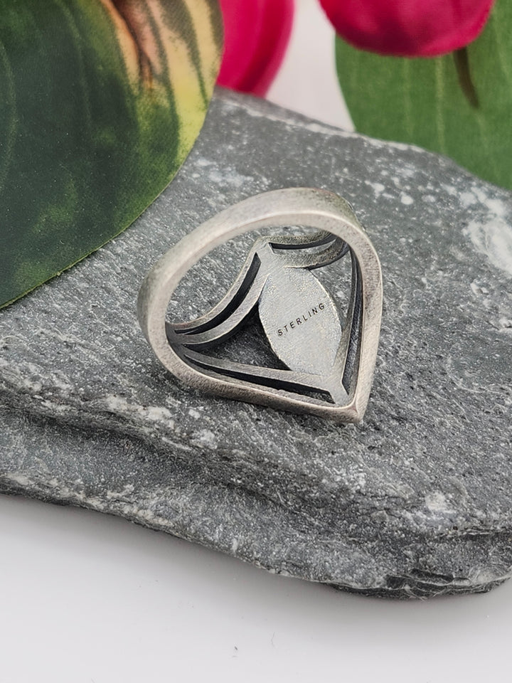 Oxidized Marquee Bumblebee Jasper Ring Size 7