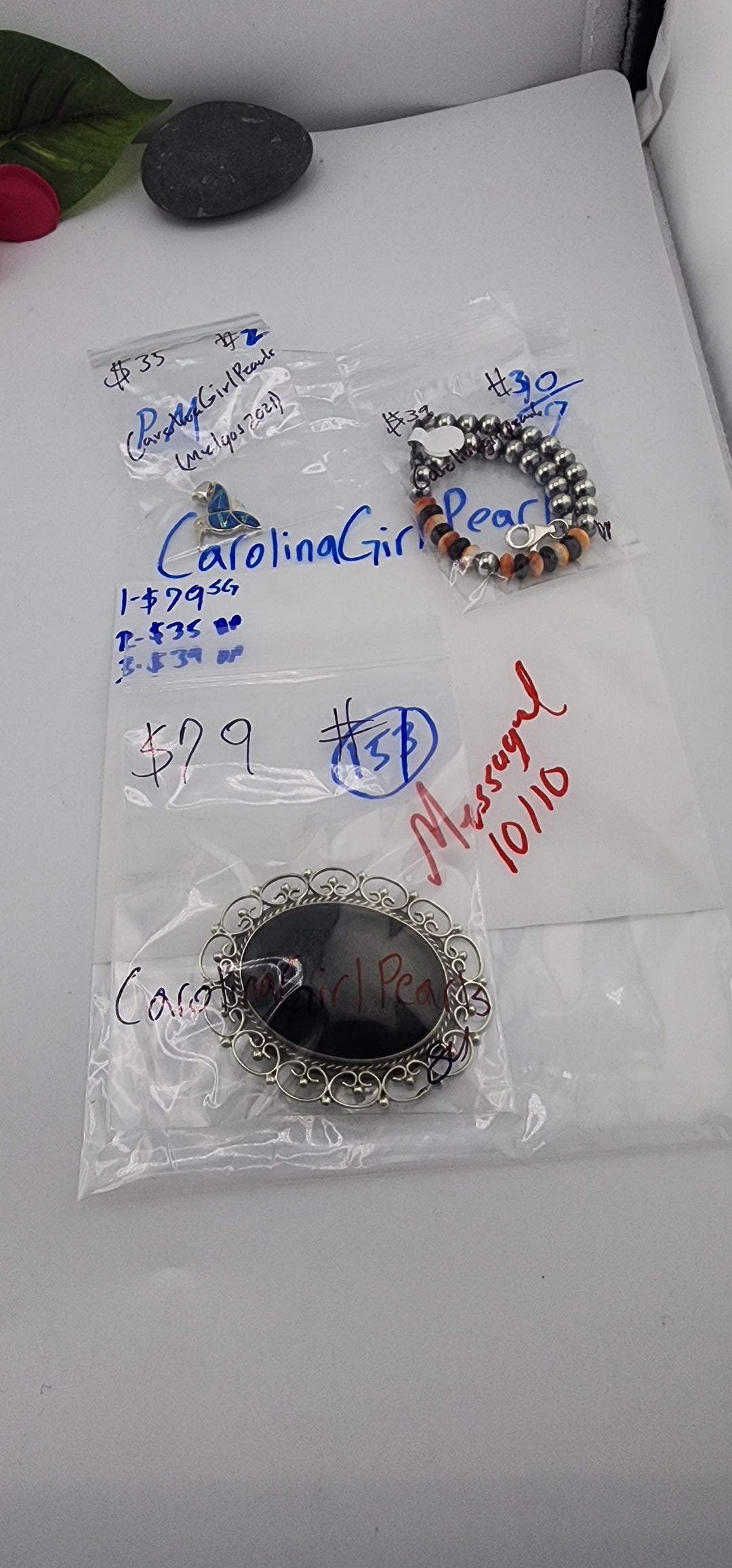 PM SHOW 48HR - RESERVED FOR: CarolinaGirlPearls - 10/7/2025 FL tiktok Live Show - 3 Sterling Silver Items