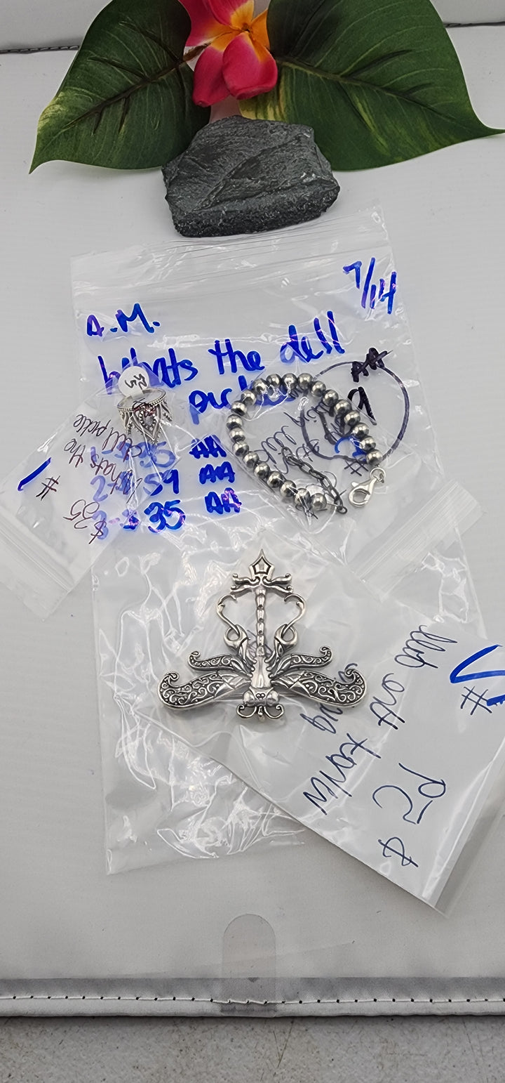 AM SHOW 48HR - RESERVED FOR: whats the dill pickle  - 7/14/2025 FL tiktok Live Show - 3 Sterling Silver Items