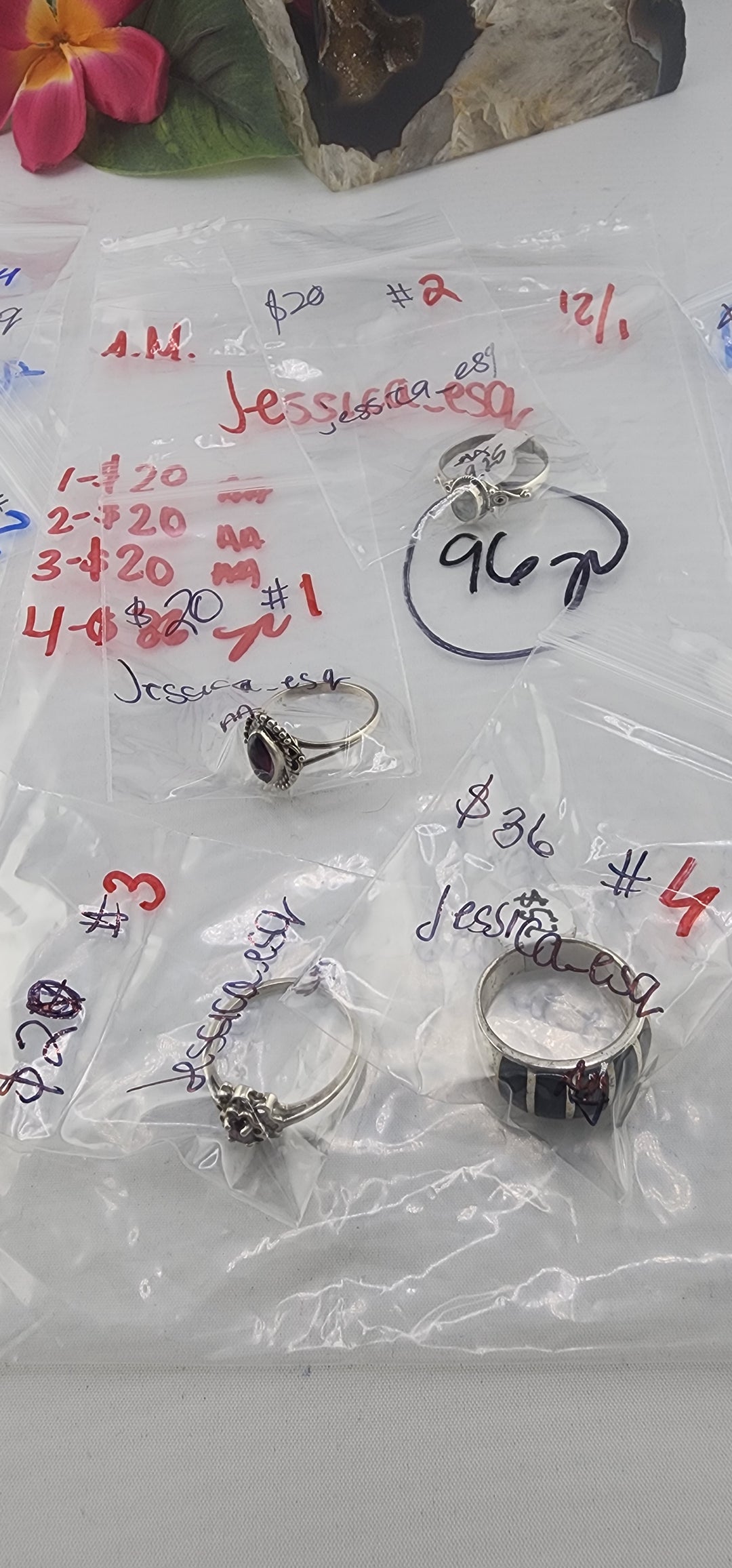 AM SHOW 48HR RESERVED FOR: Jessica_esq - 12/1/2025 FL tiktok Live Show - 4 Sterling Silver Items