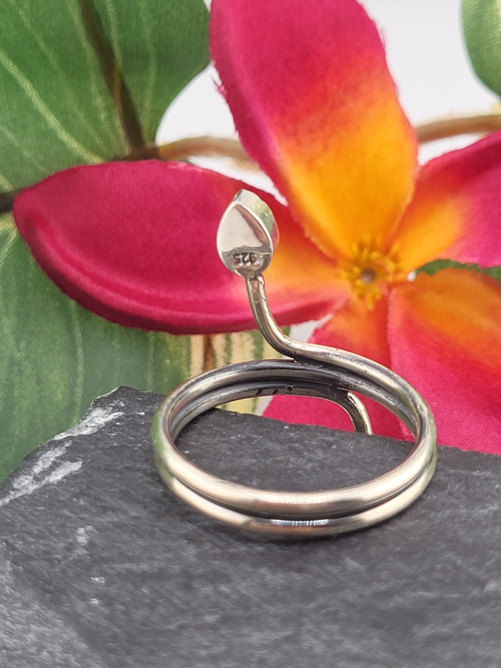 2 Stone Turquoise Ring Size 7.5