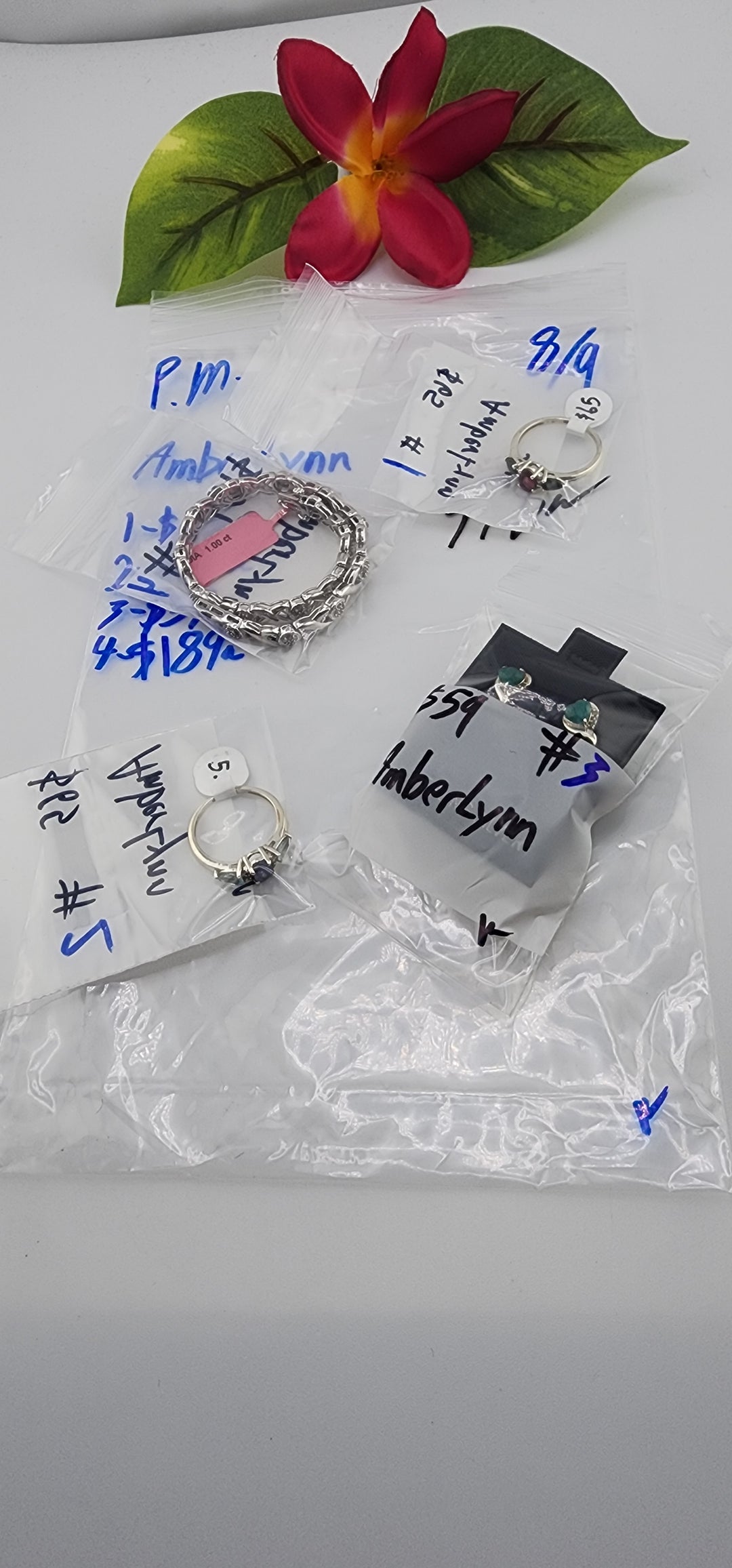 PM SHOW 48HR - RESERVED FOR:  AmberLynn - 8/9/2025 FL tiktok Live Show - 4 Sterling Silver Items
