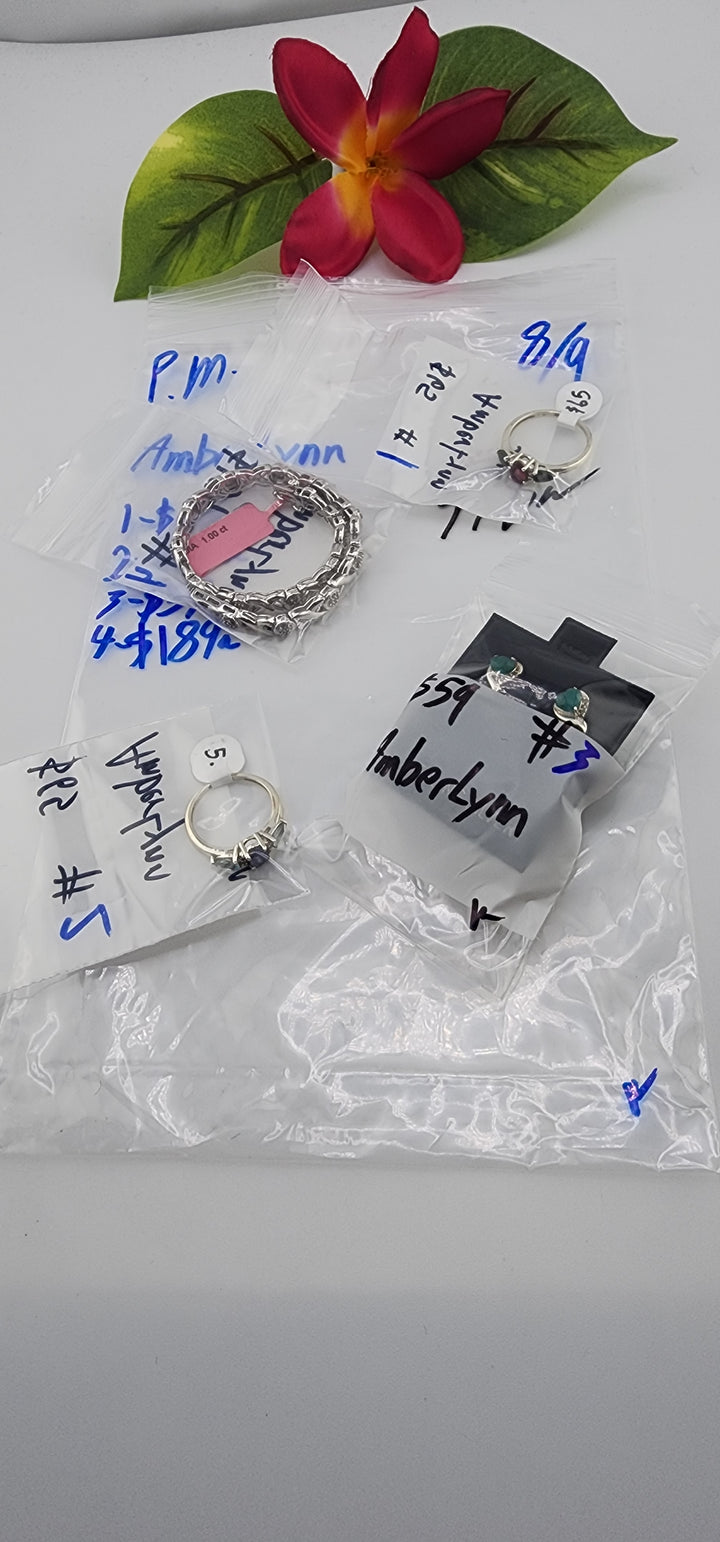 PM SHOW 48HR - RESERVED FOR:  AmberLynn - 8/9/2025 FL tiktok Live Show - 4 Sterling Silver Items