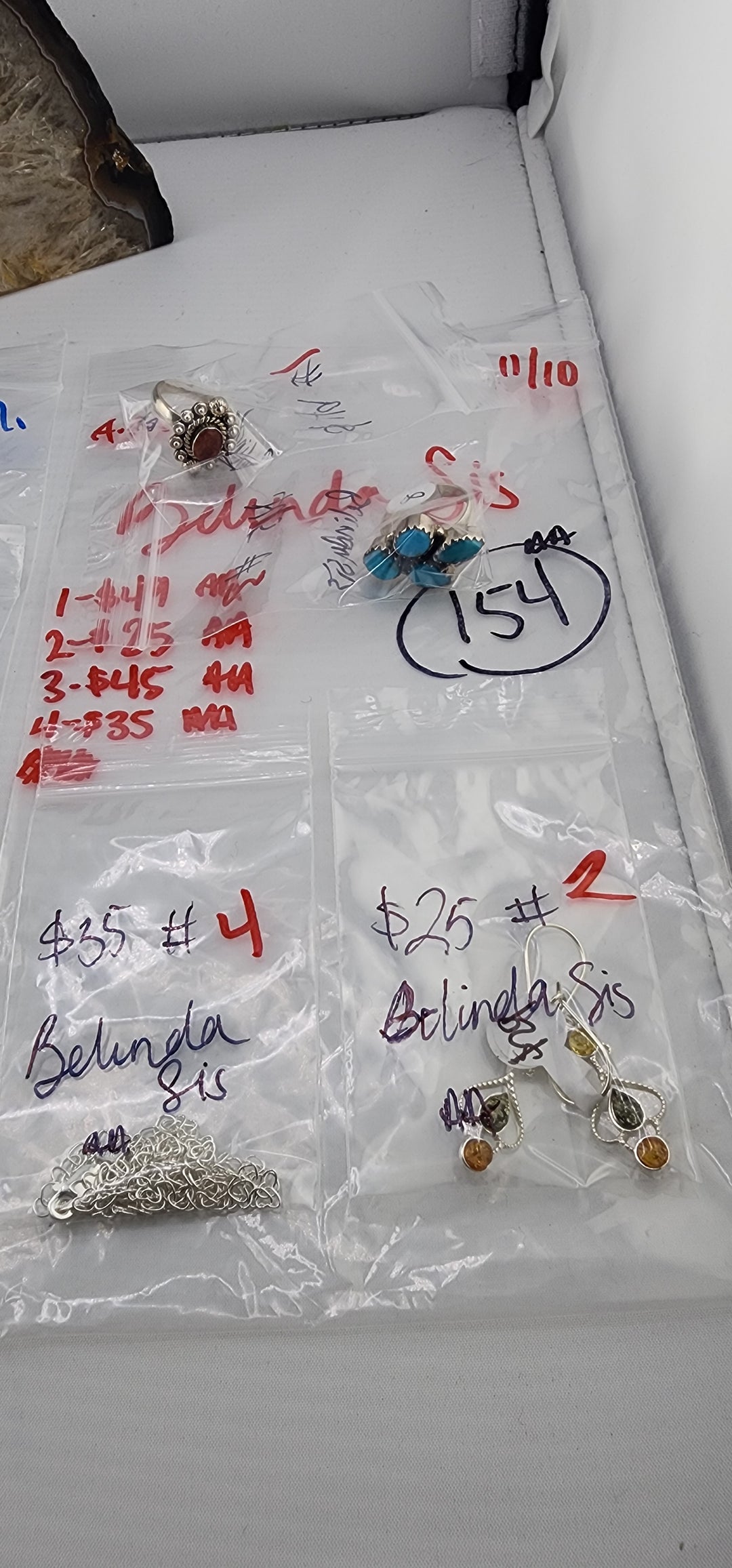 AM SHOW 48HR RESERVED FOR: Belinda Sis - 11/10/2025 FL tiktok Live Show - 4 Sterling Silver Items