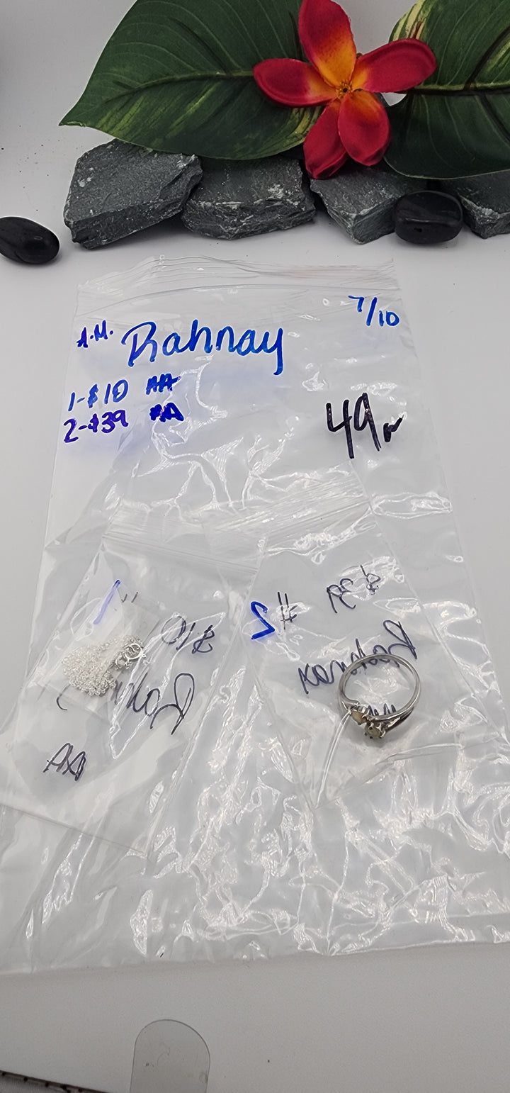 AM SHOW 48HR - RESERVED FOR: Rahnay  - 7/10/2025 FL tiktok Live Show -  2 Sterling Silver Items
