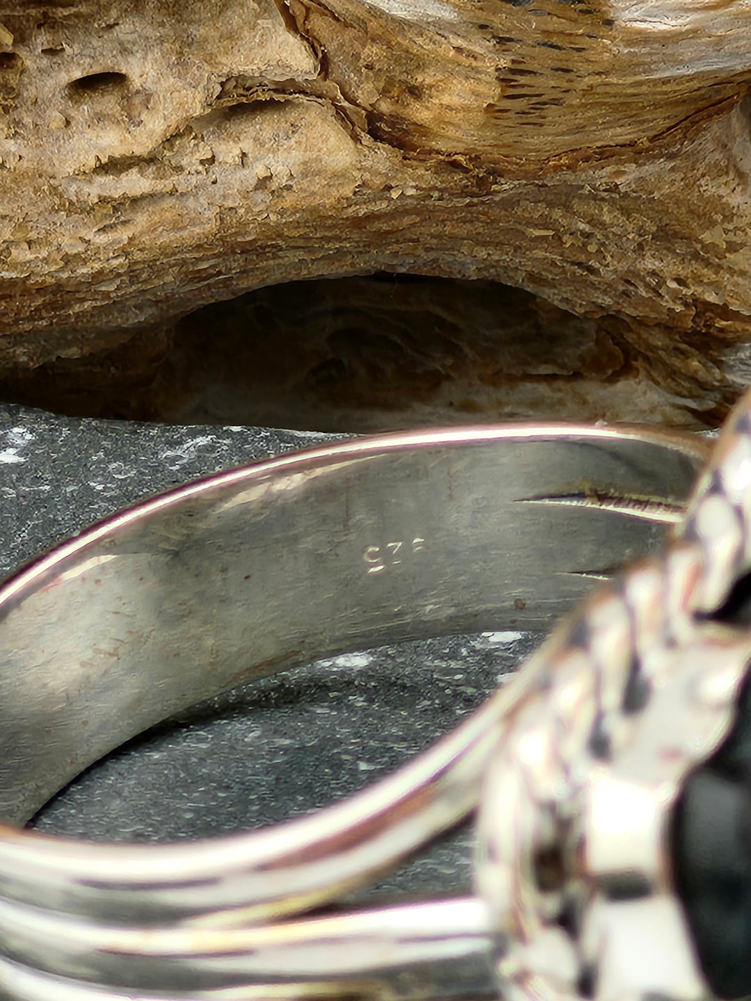 Blue Labradorite Bat Ring Size 11