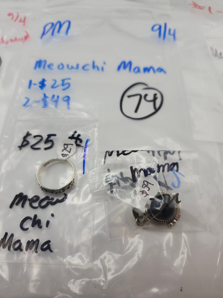 PM SHOW 48HR - RESERVED FOR: Meowchi Mama - 9/04/2025 FL tiktok Live Show - 2 Sterling Silver Items