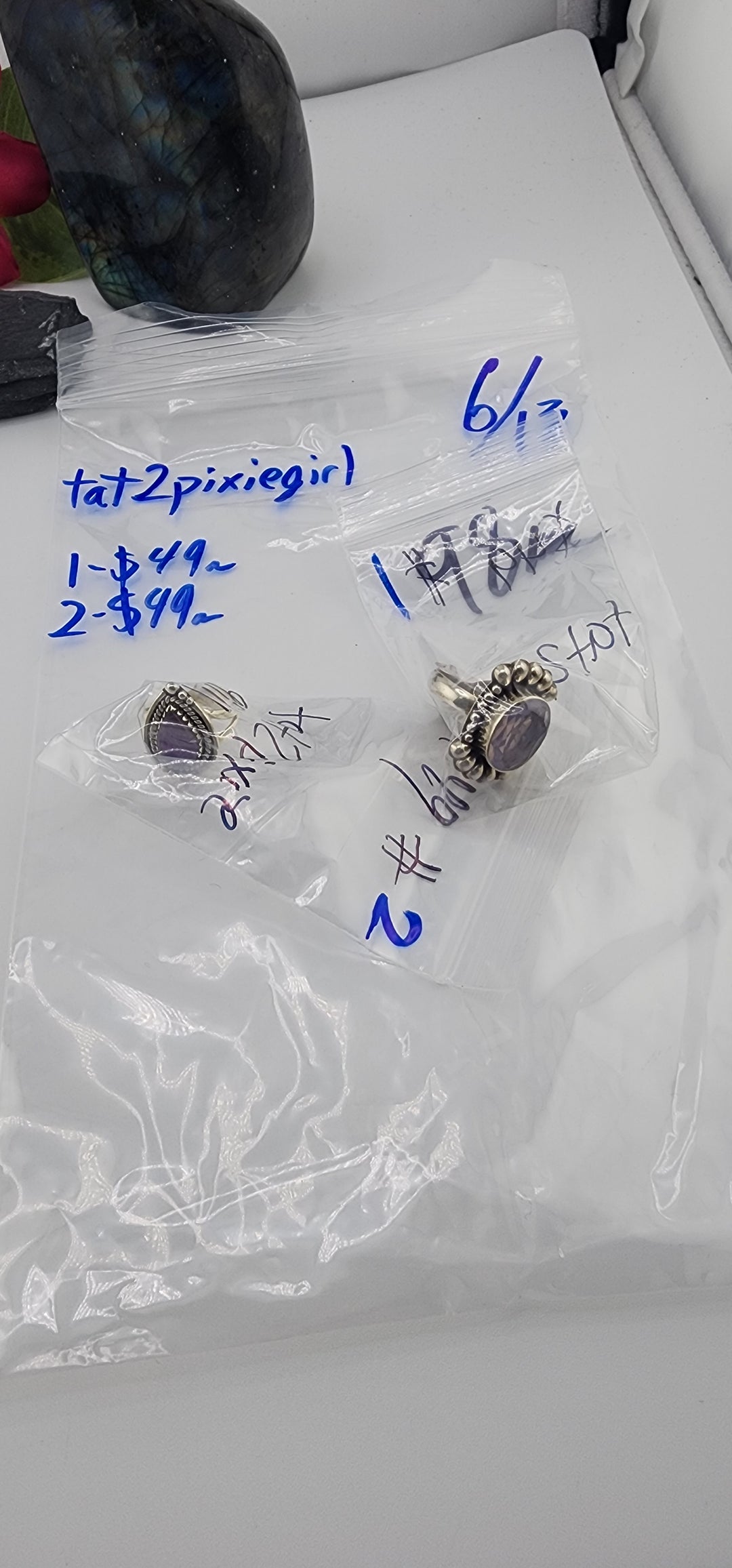 48HR - RESERVED FOR: tat2pixiegirl - 6/13/2025 FL tiktok Live Show - 2 Sterling Silver Items