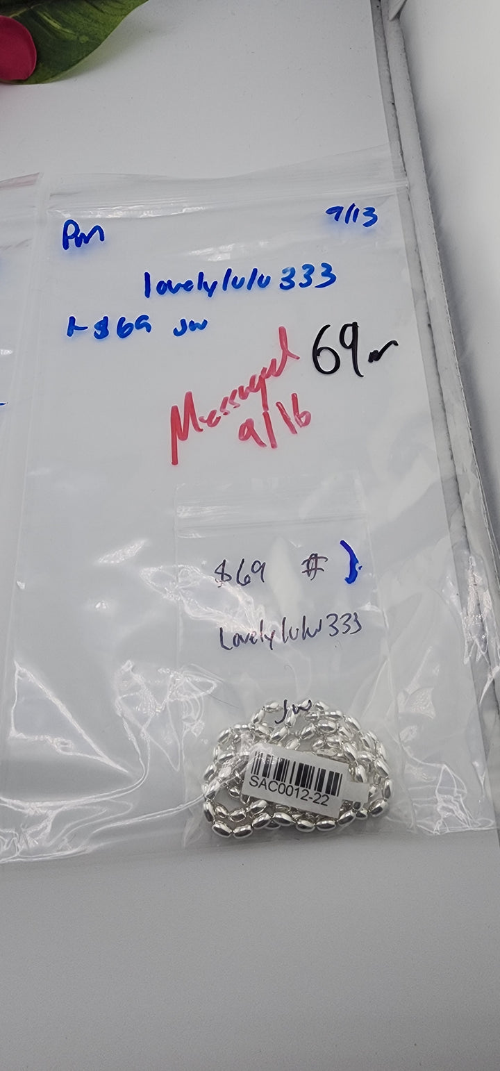 PM SHOW 48HR - RESERVED FOR:  lovelylulu333- 9/13/2025 FL tiktok Live Show -1 Sterling Silver Items