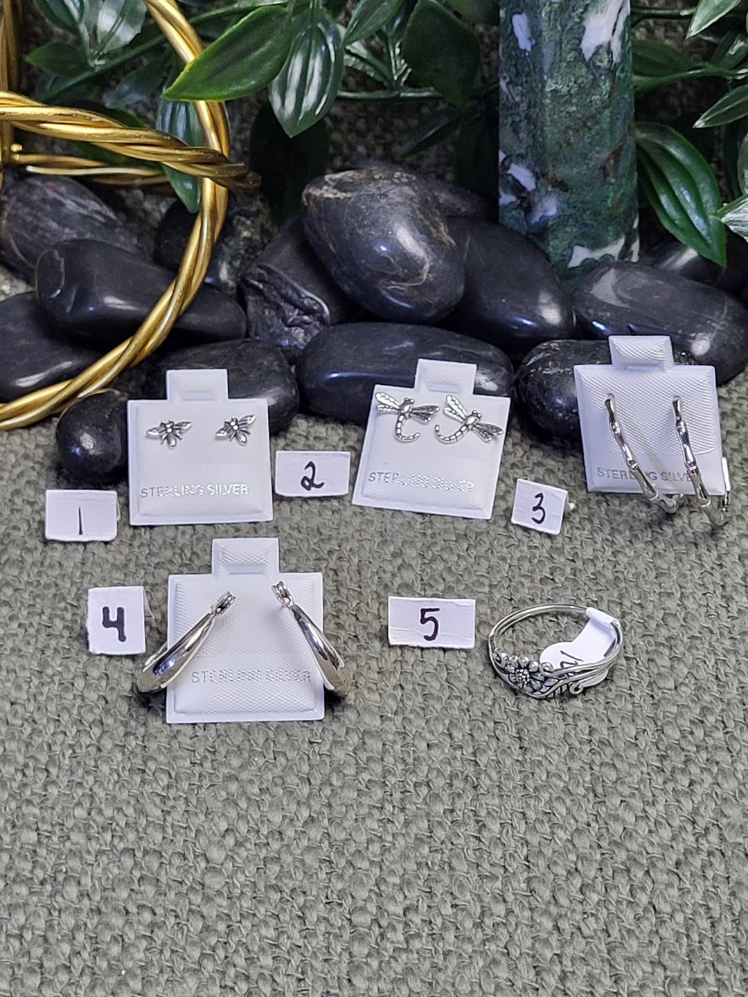 RESERVED FOR: Edna Gonzalez 8/23/24- 5 Sterling Silver Items