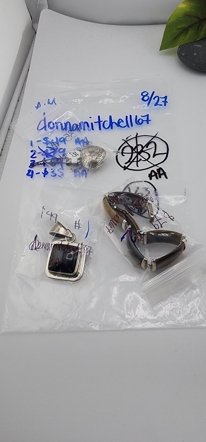 PM SHOW 48HR - RESERVED FOR:  - donnamitchell67 - 8/27/2025 FL tiktok Live Show - 3 Sterling Silver Items