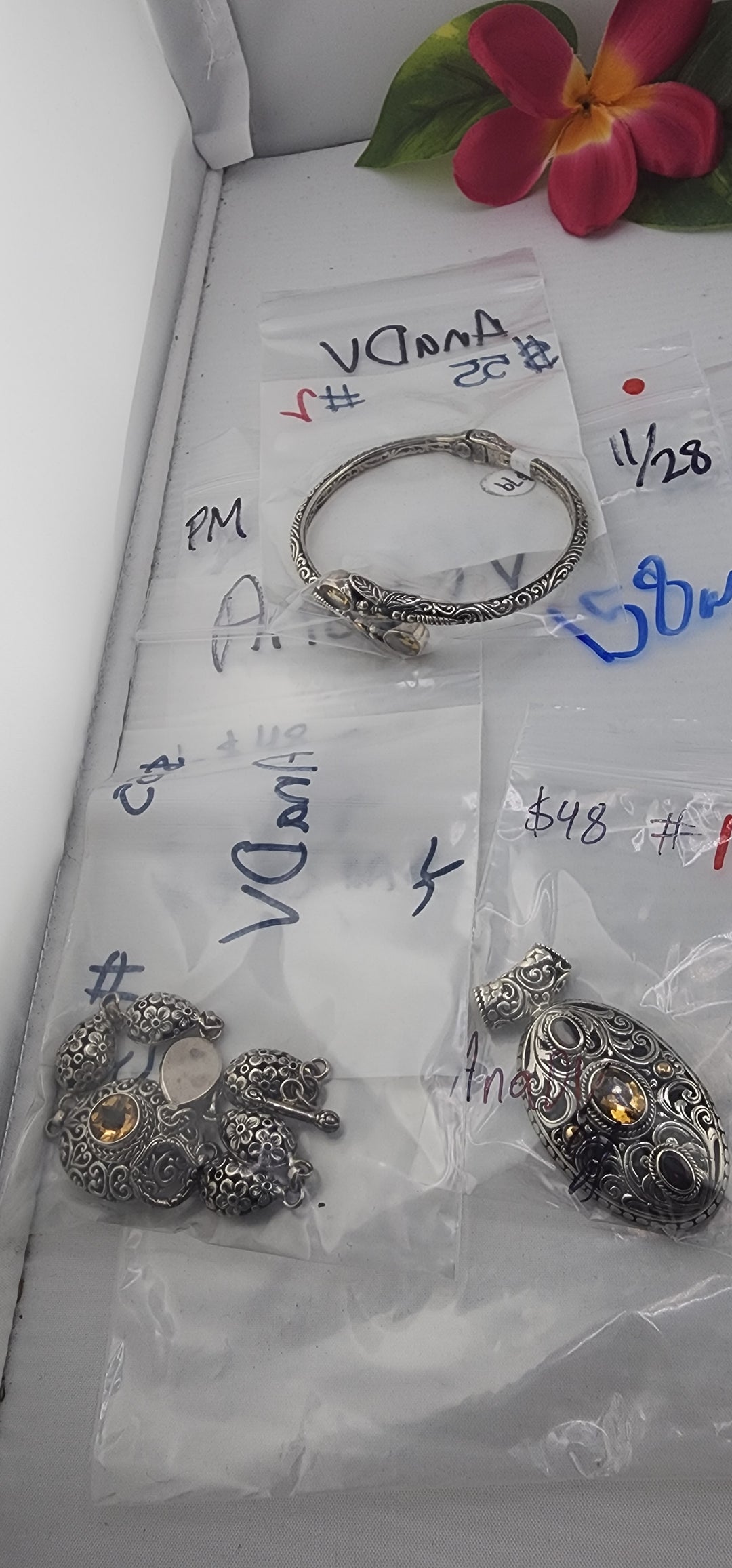 PM SHOW 48HR - RESERVED FOR: AnaDV - 11/28/2025 tiktok Live Show - 3 Sterling Silver Items