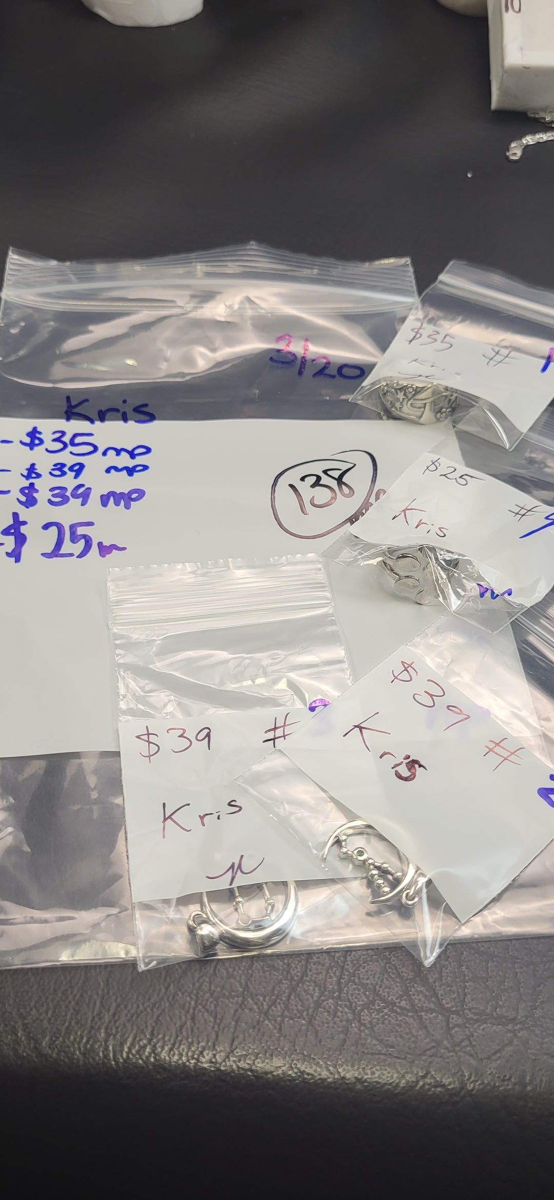 RESERVED FOR: Kris  - 3/20/2025 Live Show - 4  Sterling Silver Items