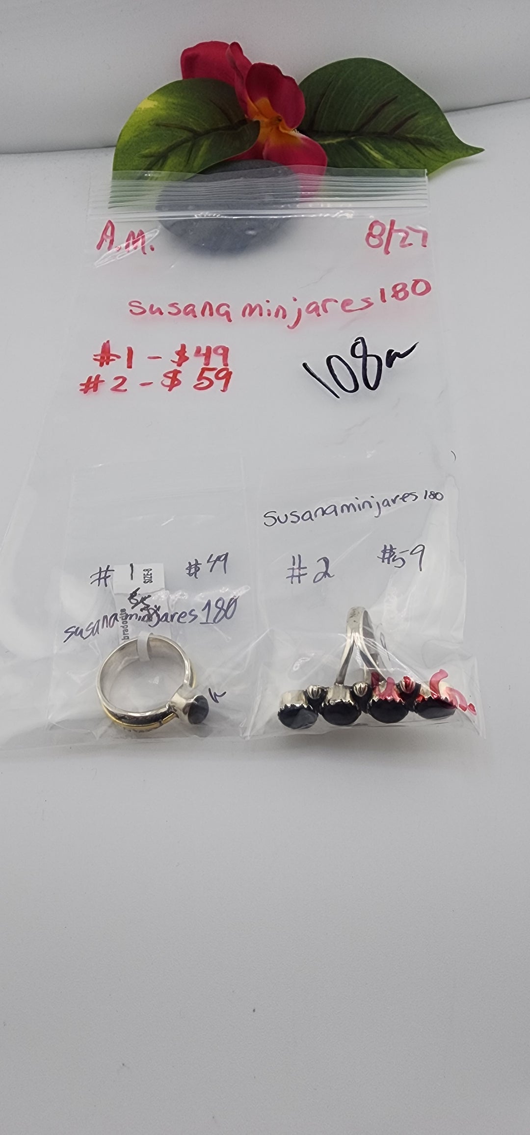 AM SHOW 48HR - RESERVED FOR: susanaminjares180 - 8/27/2025 FL tiktok Live Show - 2 Sterling Silver Items