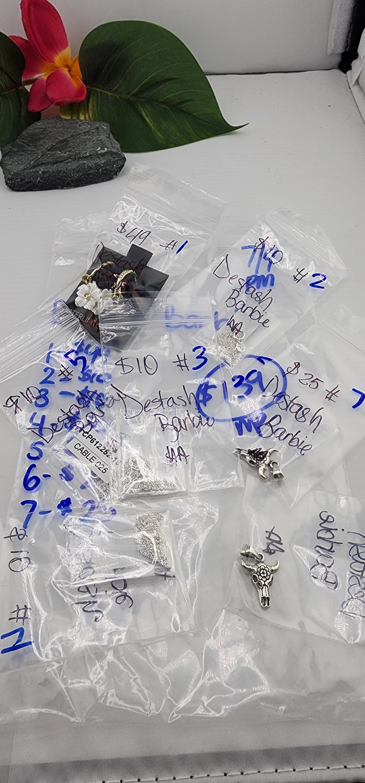 PM SHOW 48HR - RESERVED FOR: Destash Barbie - 7/9/2025 FL tiktok Live Show - 7 Sterling Silver Items