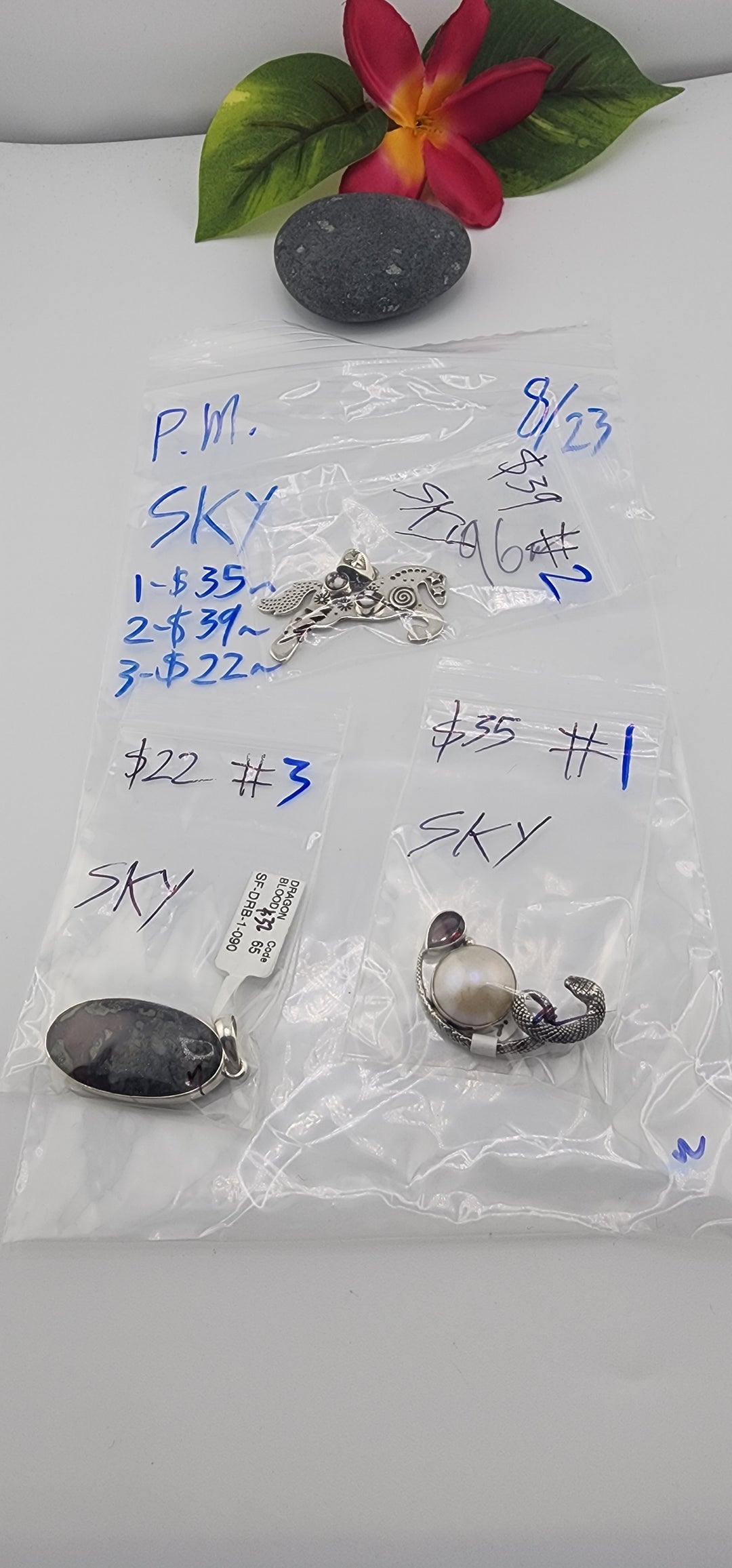 PM SHOW 48HR - RESERVED FOR: SKY - 8/23/2025 FL tiktok Live Show - 3 Sterling Silver Items