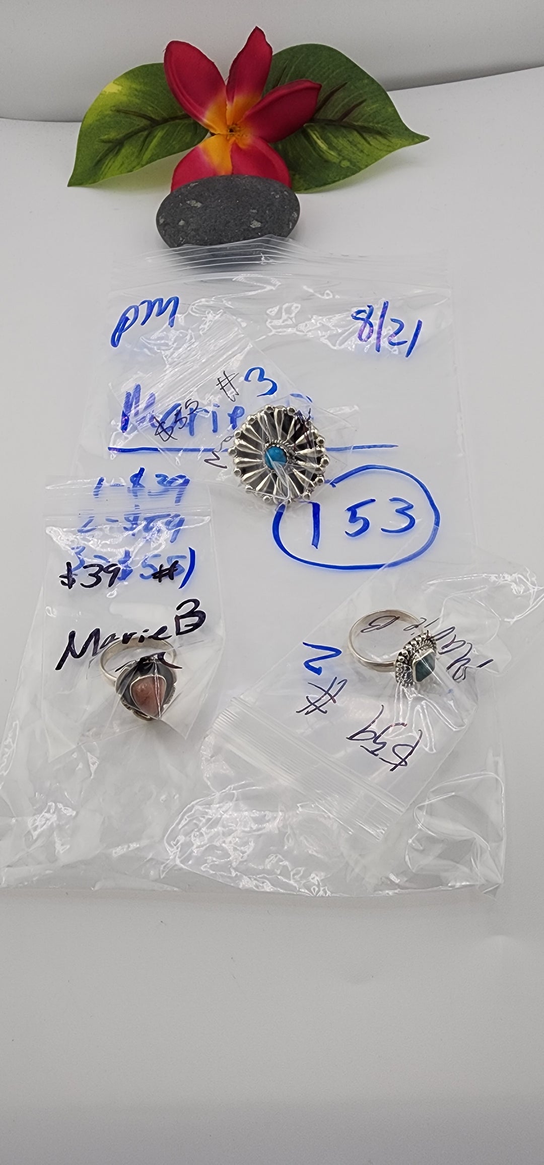 PM SHOW 48HR - RESERVED FOR: Marie B - 8/21/2025 FL tiktok Live Show - 3 Sterling Silver Items
