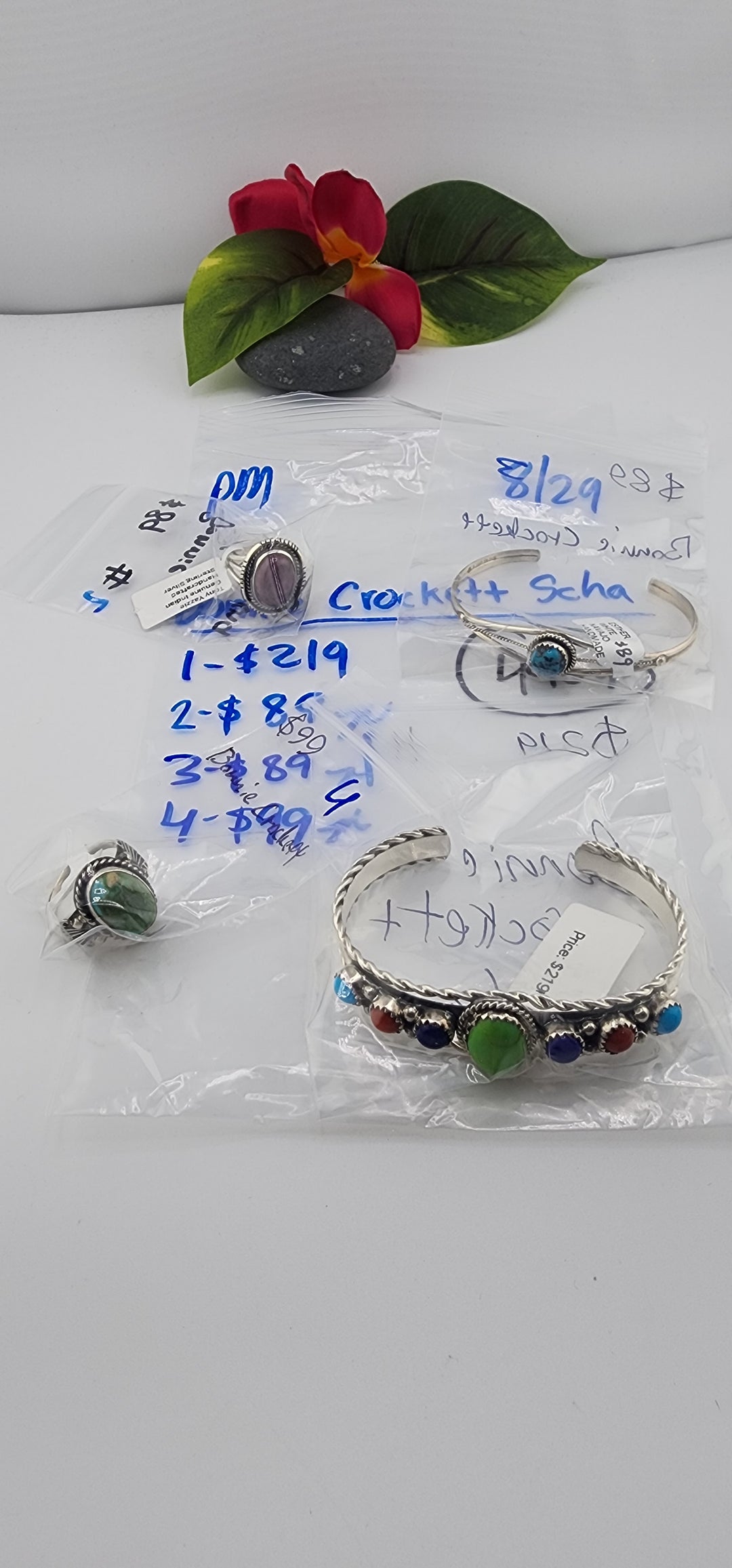 PM SHOW 48HR - RESERVED FOR: Bonnie Crockett Scha - 8/29/2025 FL tiktok Live Show - 4 Sterling Silver Items
