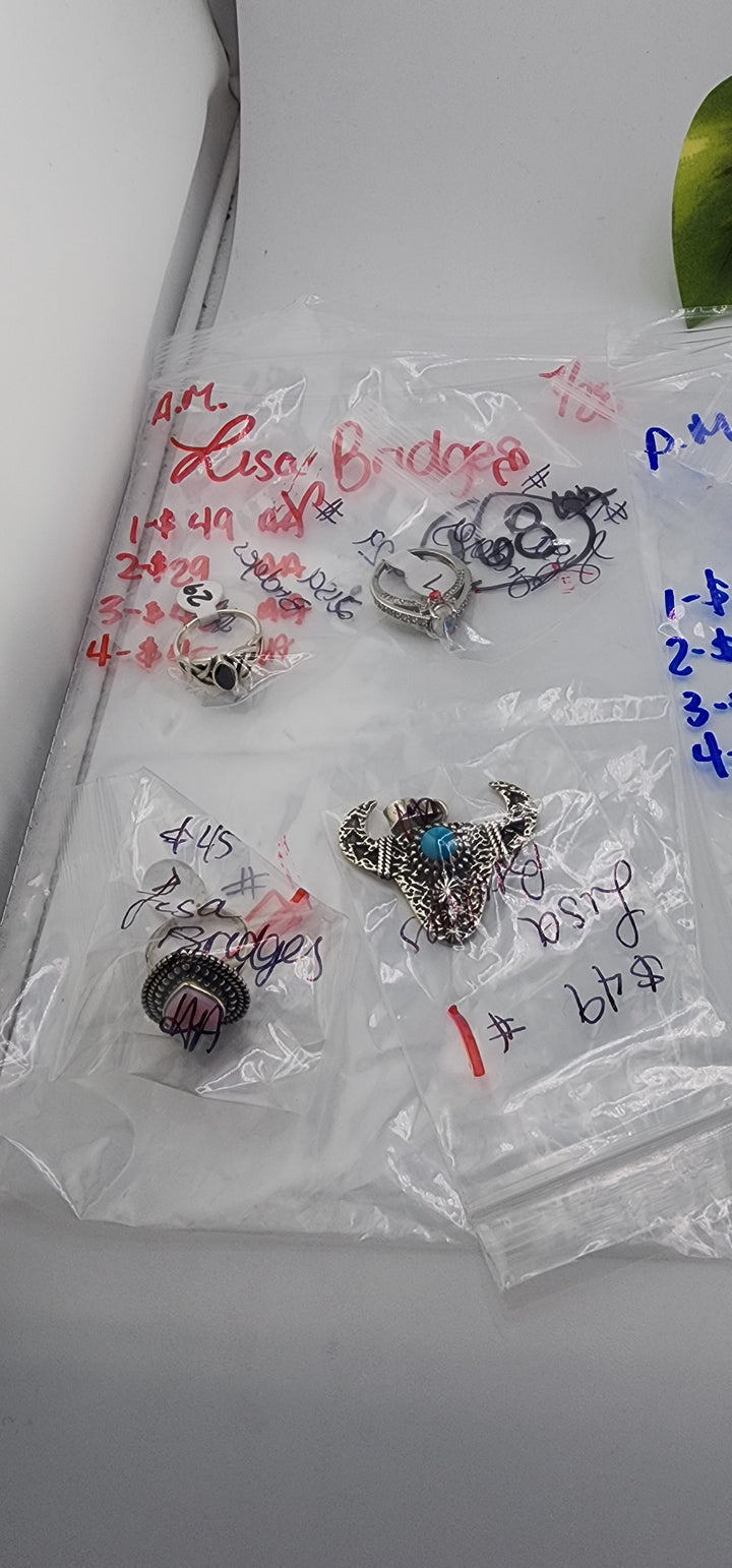 AM SHOW 48HR - RESERVED FOR: Lisa Bridges - 7/28/2025 FL tiktok Live Show - 4 Sterling Silver Items
