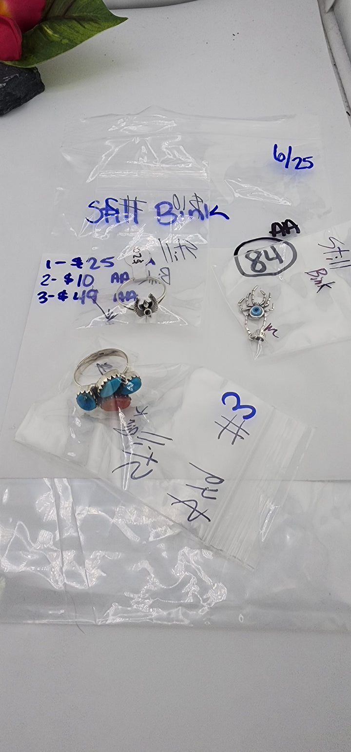 RESERVED FOR: Still Bink - 6/25/2025 tiktok Reservation Live Show - 3 Sterling Silver Items