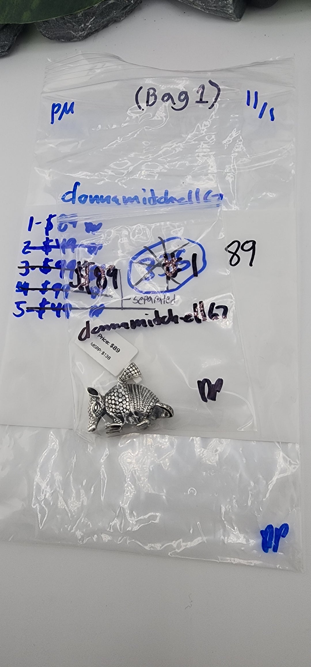 PM SHOW 48HR - RESERVED FOR: donnamitchell67 (Bag 1) - 11/1/2025 FL tiktok Live Show - 1 Sterling Silver Items