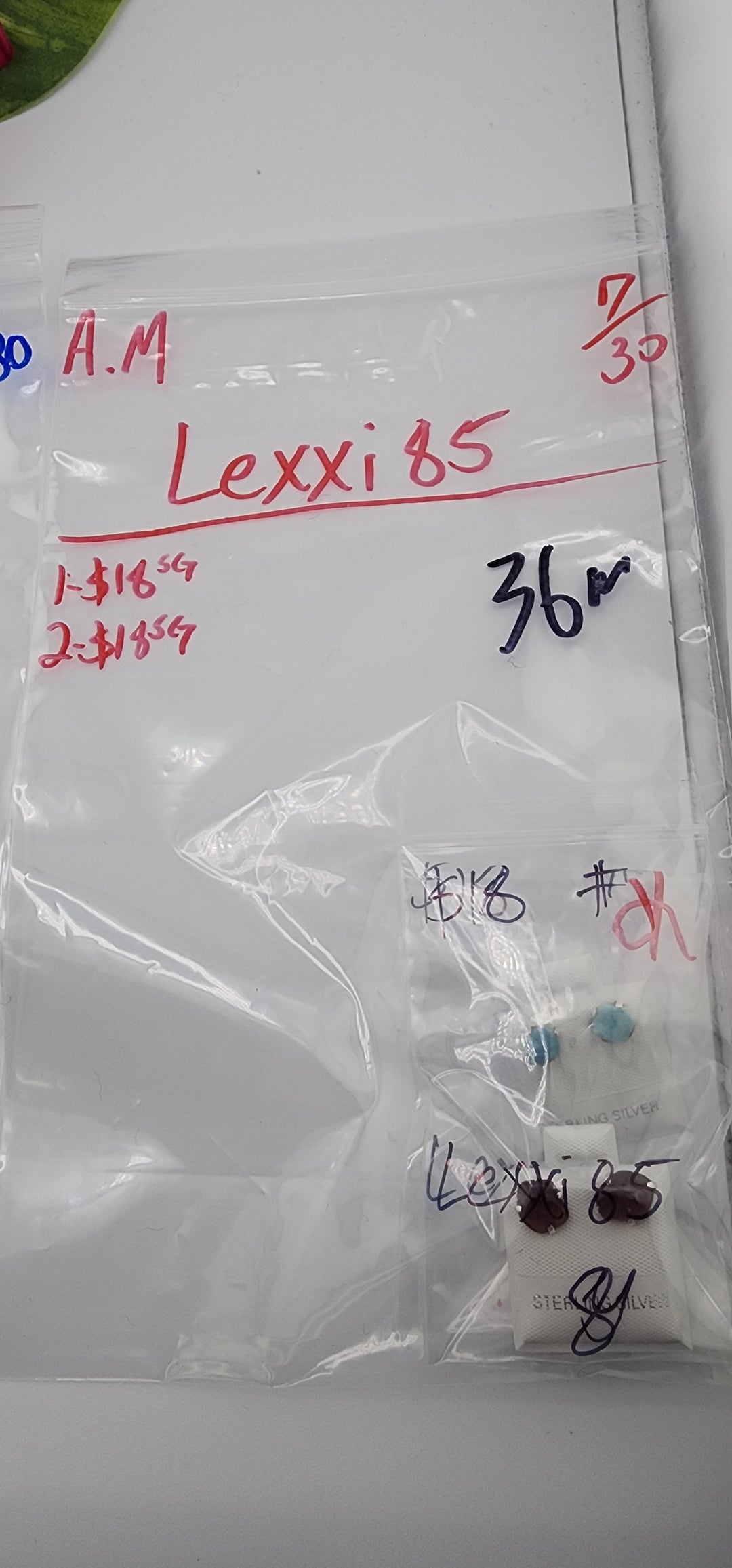 AM SHOW 48HR - RESERVED FOR: Lexxi85 - 7/30/2025 FL tiktok Live Show - 2 Sterling Silver Items