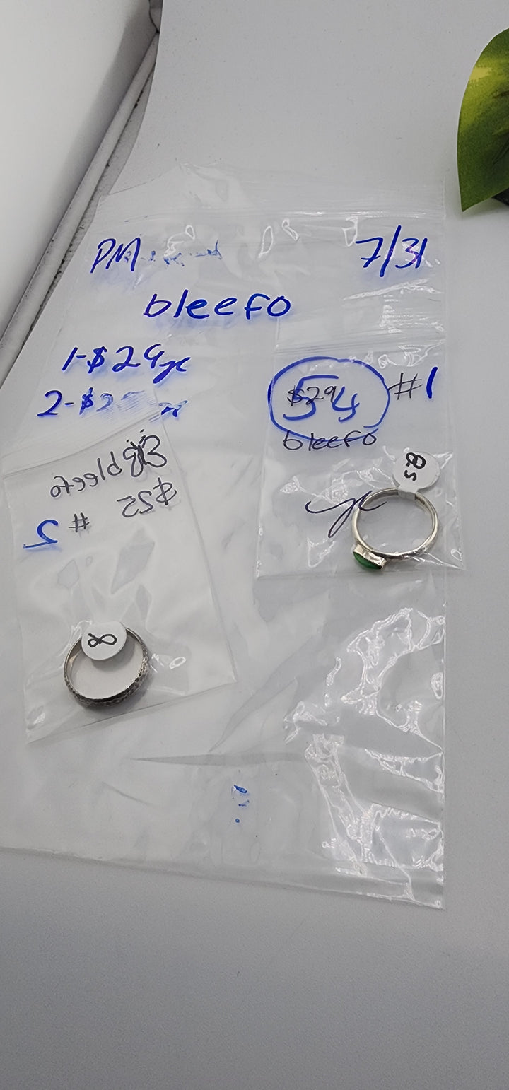 PM SHOW 48HR - RESERVED FOR: bleefo  - 7/31/2025 FL tiktok Live Show - 2 Sterling Silver Items