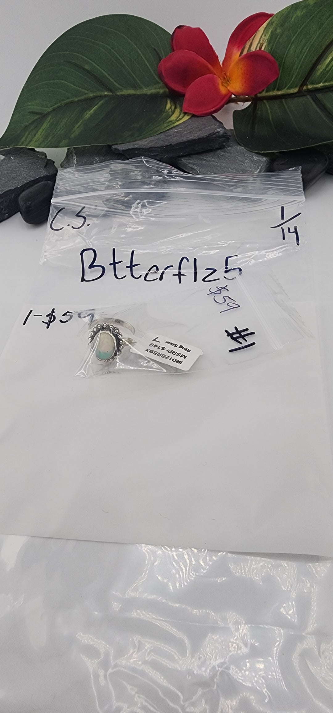 C.S. RESERVED FOR: Btterflz5 - 1/14/2026 FL tiktok Live Show - 1 Sterling Silver Items