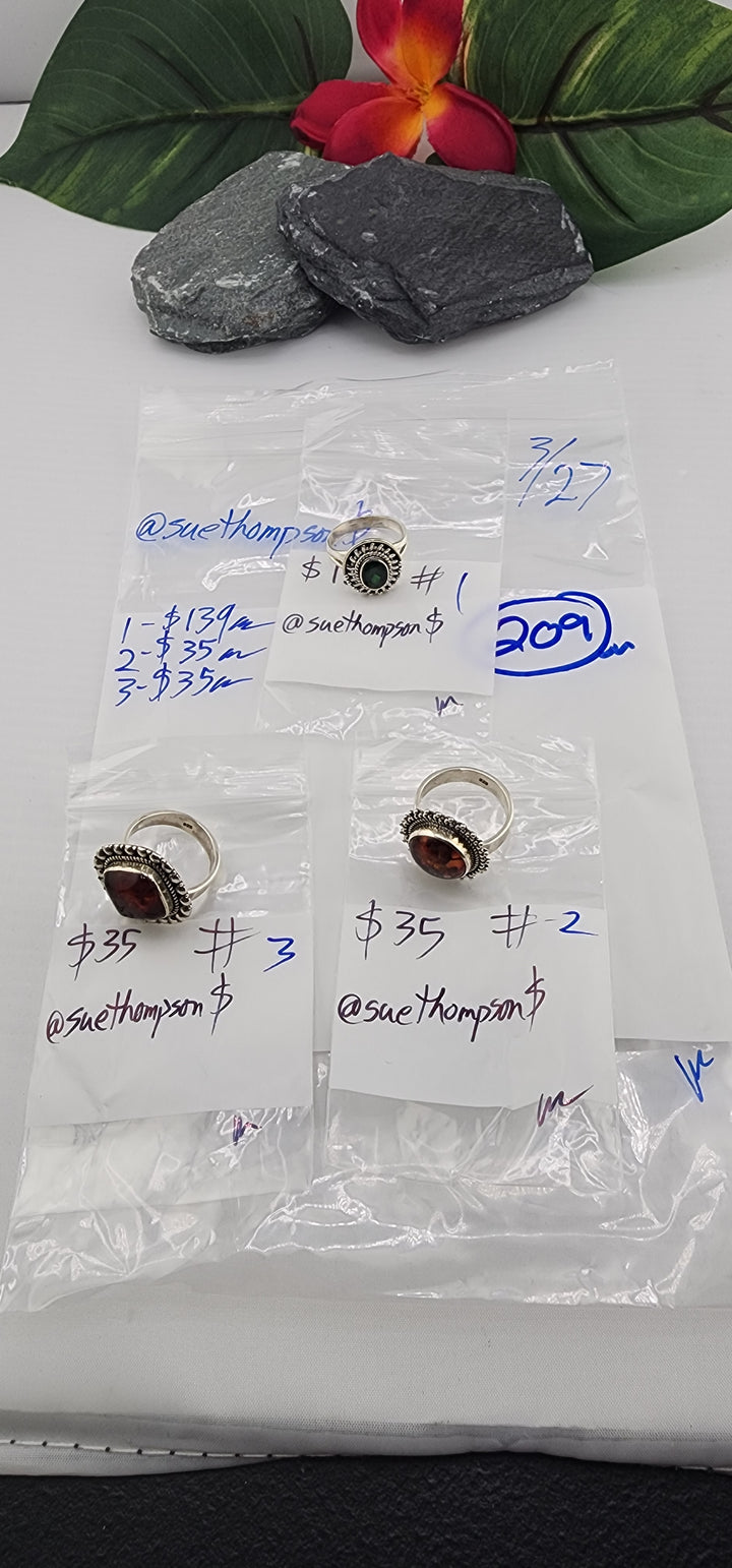 RESERVED FOR: @suethompson$ - 3/27/2025 tiktok Live Show -3 Sterling Silver Items