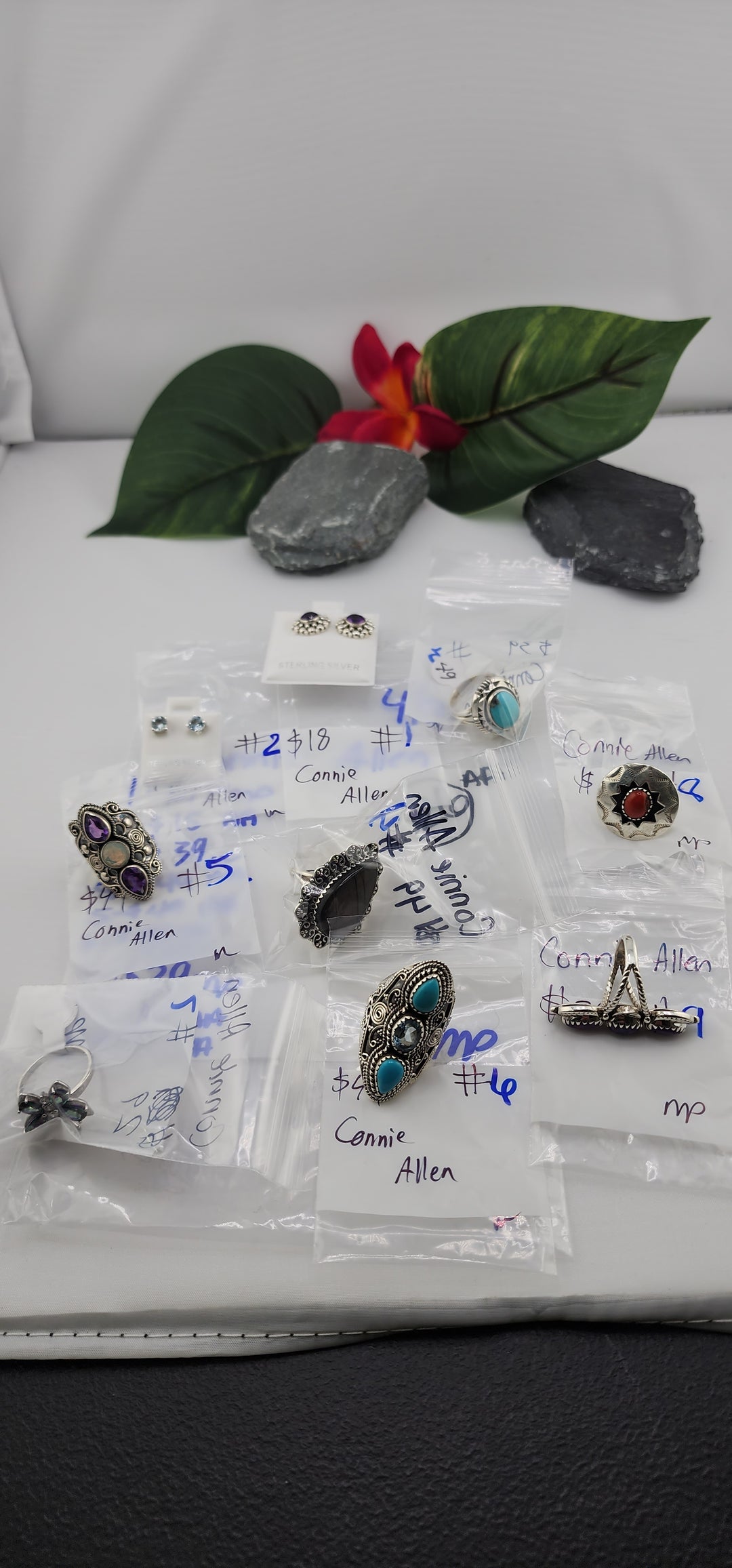 RESERVED FOR: connie allen - 4/2/2025 Tiktok Live Show - 9 Sterling Silver Items