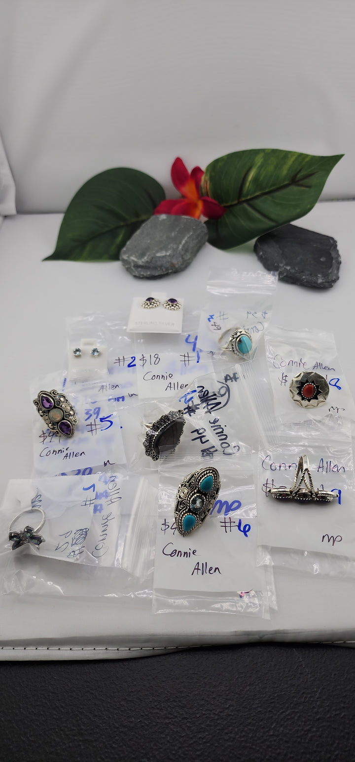 RESERVED FOR: connie allen - 4/2/2025 Tiktok Live Show - 9 Sterling Silver Items
