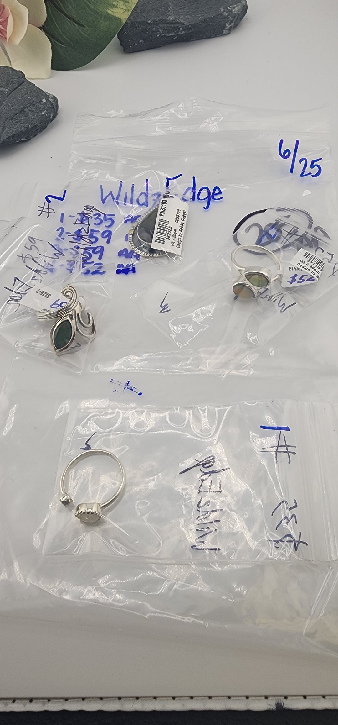 RESERVED FOR: WildzEdge - 6/25/2025 tiktok Reservation Live Show - 4 Sterling Silver Items