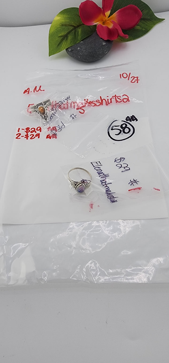 AM SHOW 48HR RESERVED FOR: Elenathatmakesshirts - 10/27/2025 FL tiktok Live Show - 2 Sterling Silver Items