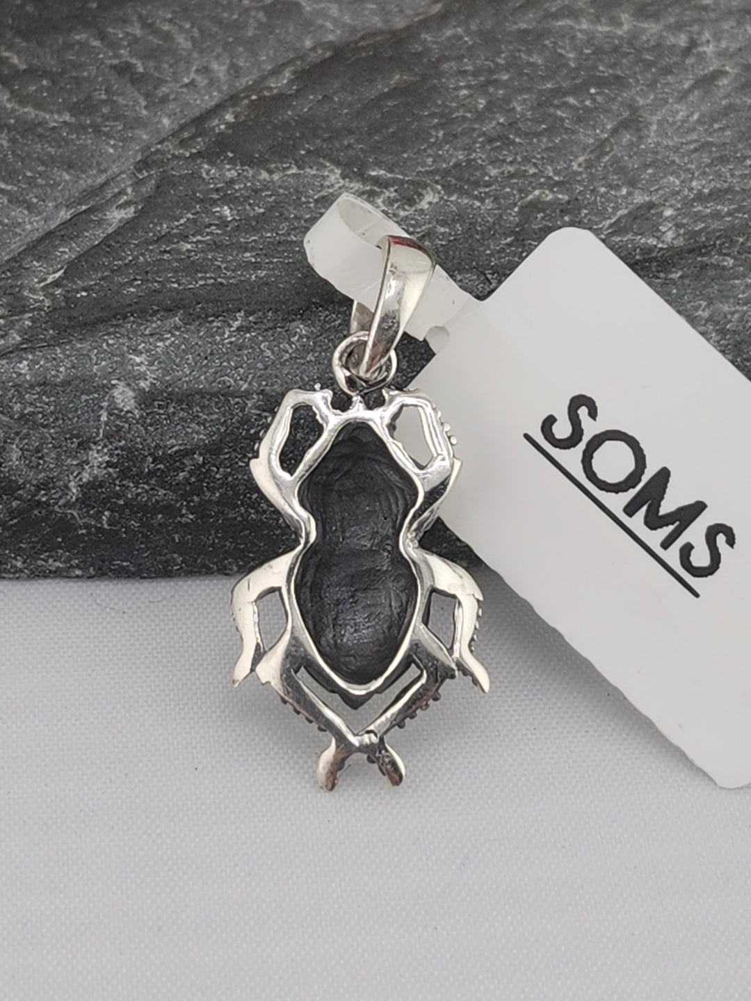 Designer SOMS 925 Sterling Silver Beetle Pendant