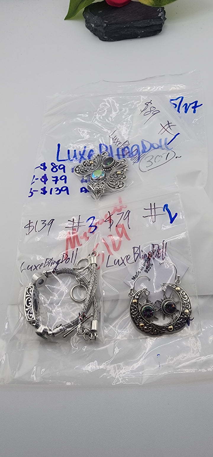 RESERVED FOR: LuxeBlingDoll- 5/17/2025 tiktok Live Show (48 hour) -3 Sterling Silver Items