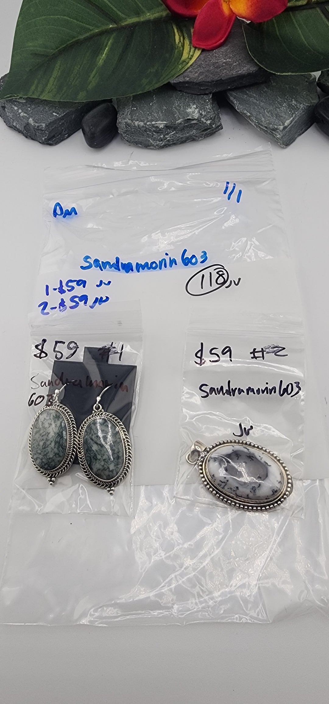 PM SHOW 48HR - RESERVED FOR: sandramorin603 - 1/1/2026 tiktok Live Show - 2 Sterling Silver Items