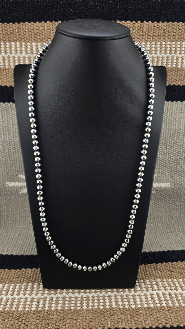 6mm Sterling Silver Desert Pearl Necklace