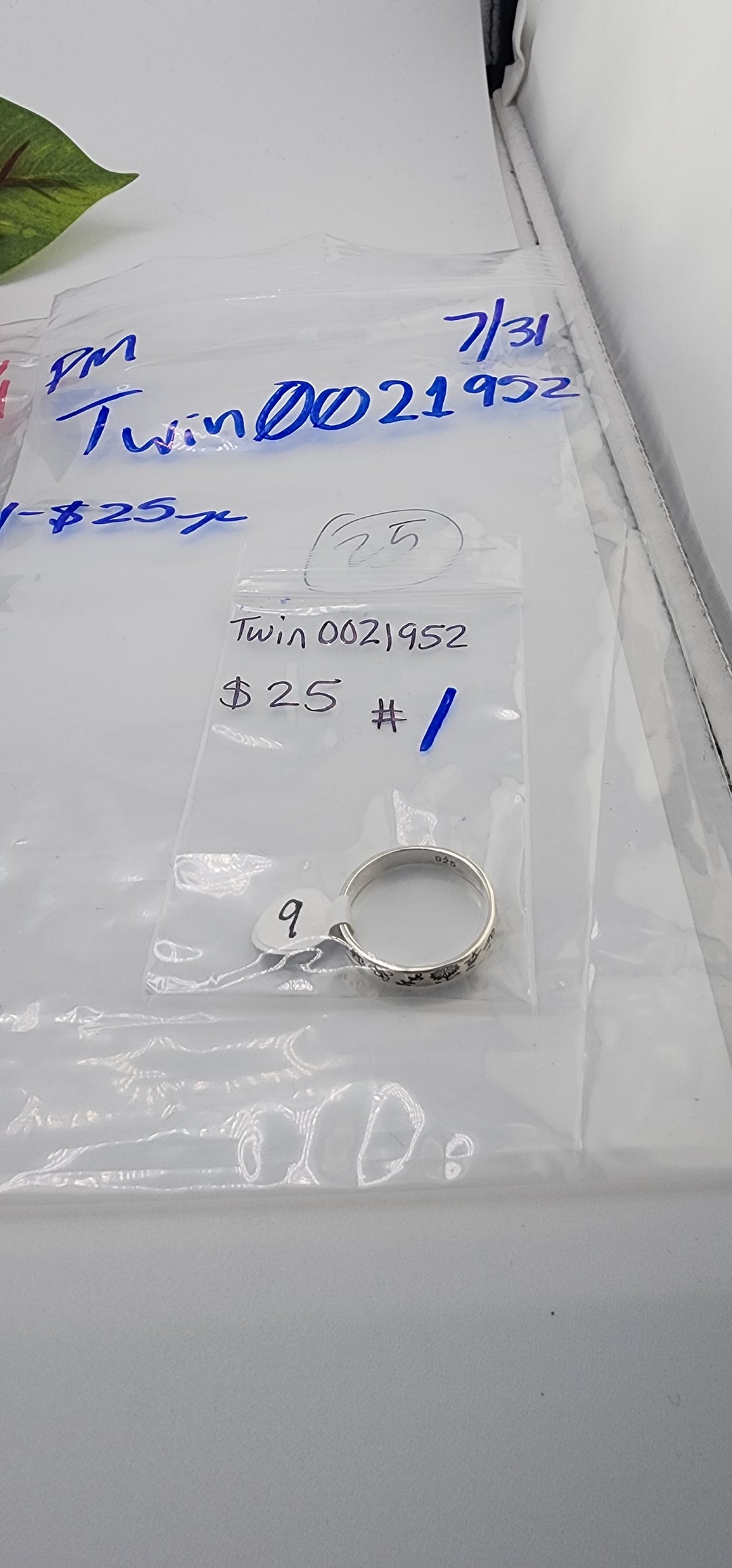 PM SHOW 48HR - RESERVED FOR: Twin0021952  - 7/31/2025 FL tiktok Live Show - 1 Sterling Silver Items