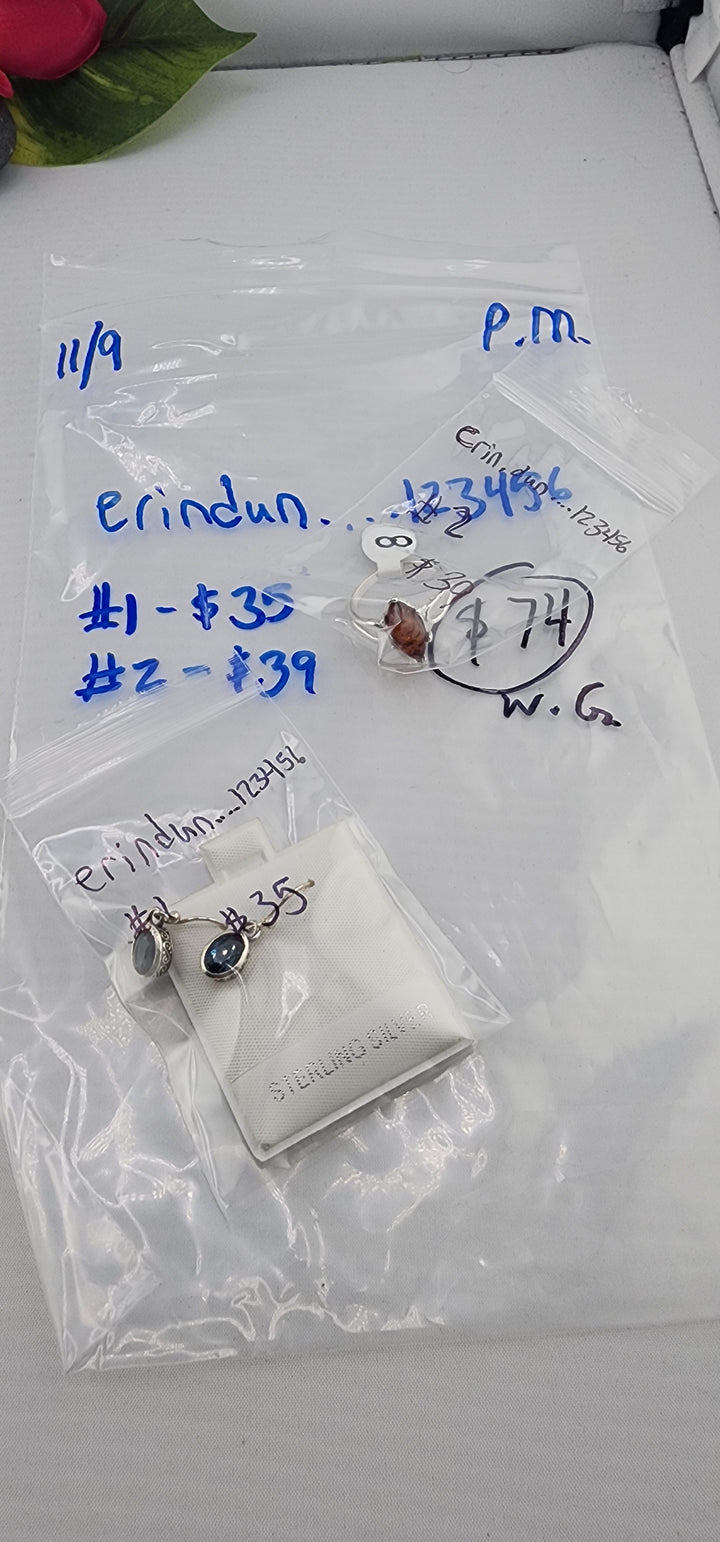 PM SHOW 48HR - RESERVED FOR: erindun….123456 - 11/9/2025 tiktok Live Show - 2 Sterling Silver Items