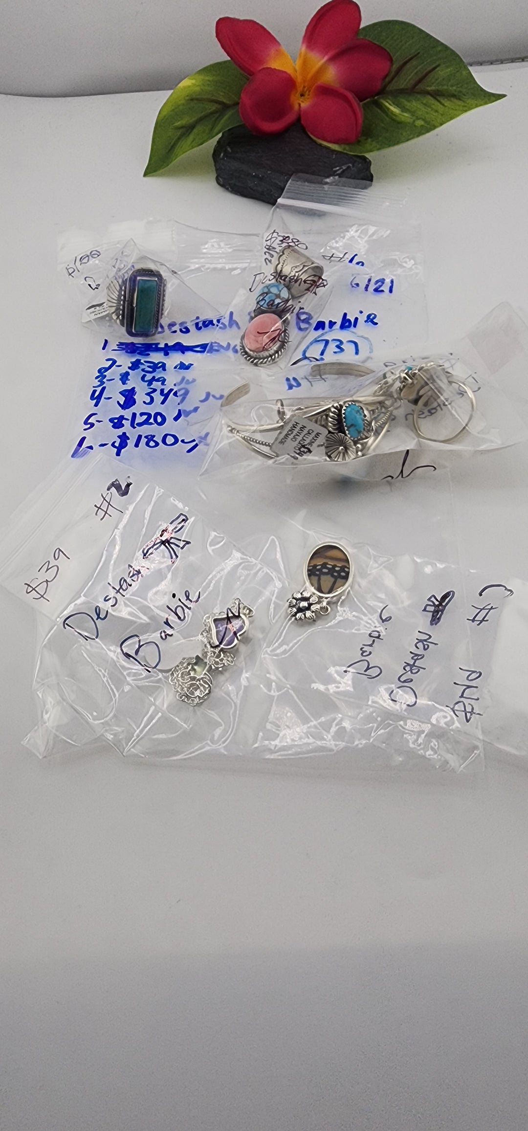 48HR - RESERVED FOR:  Destash🎀Barbie - 6/21/2025 FL tiktok Live Show - 5 Sterling Silver Items