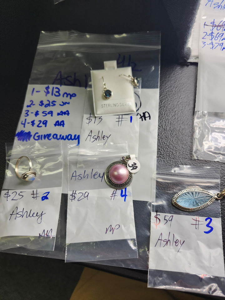 RESERVED FOR: Ashley - 4/2/2025 Tiktok Live Show - 5 Sterling Silver Items