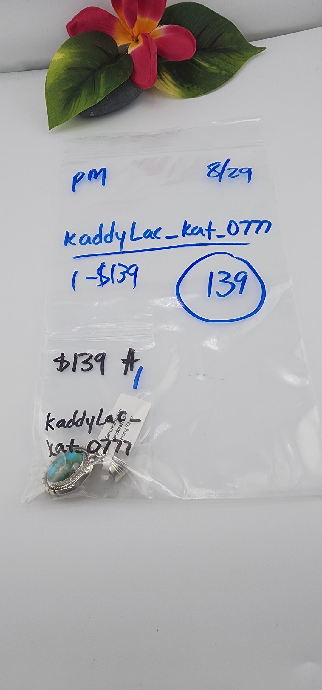 PM SHOW 48HR - RESERVED FOR: kaddyLac_kat_0777 - 8/29/2025 FL tiktok Live Show - 1 Sterling Silver Items