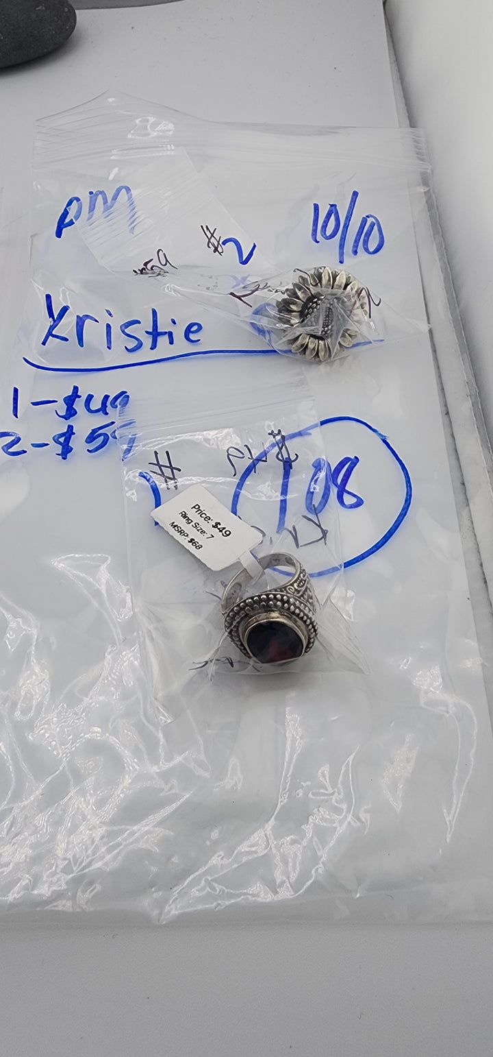 PM SHOW 48HR - RESERVED FOR: Kristie Cook - 10/10/2025 FL tiktok Live Show - 2 Sterling Silver Items