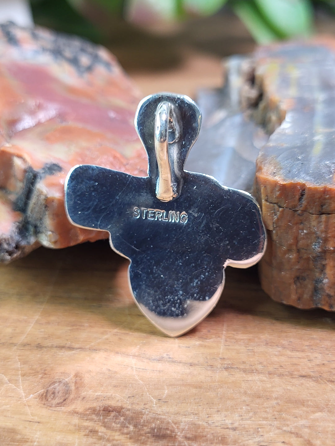 Natural Queen Conch Mama Pendant 925 Sterling Silver