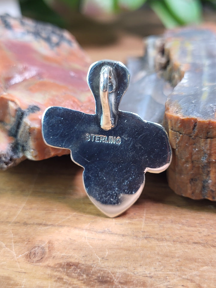 Natural Queen Conch Mama Pendant 925 Sterling Silver