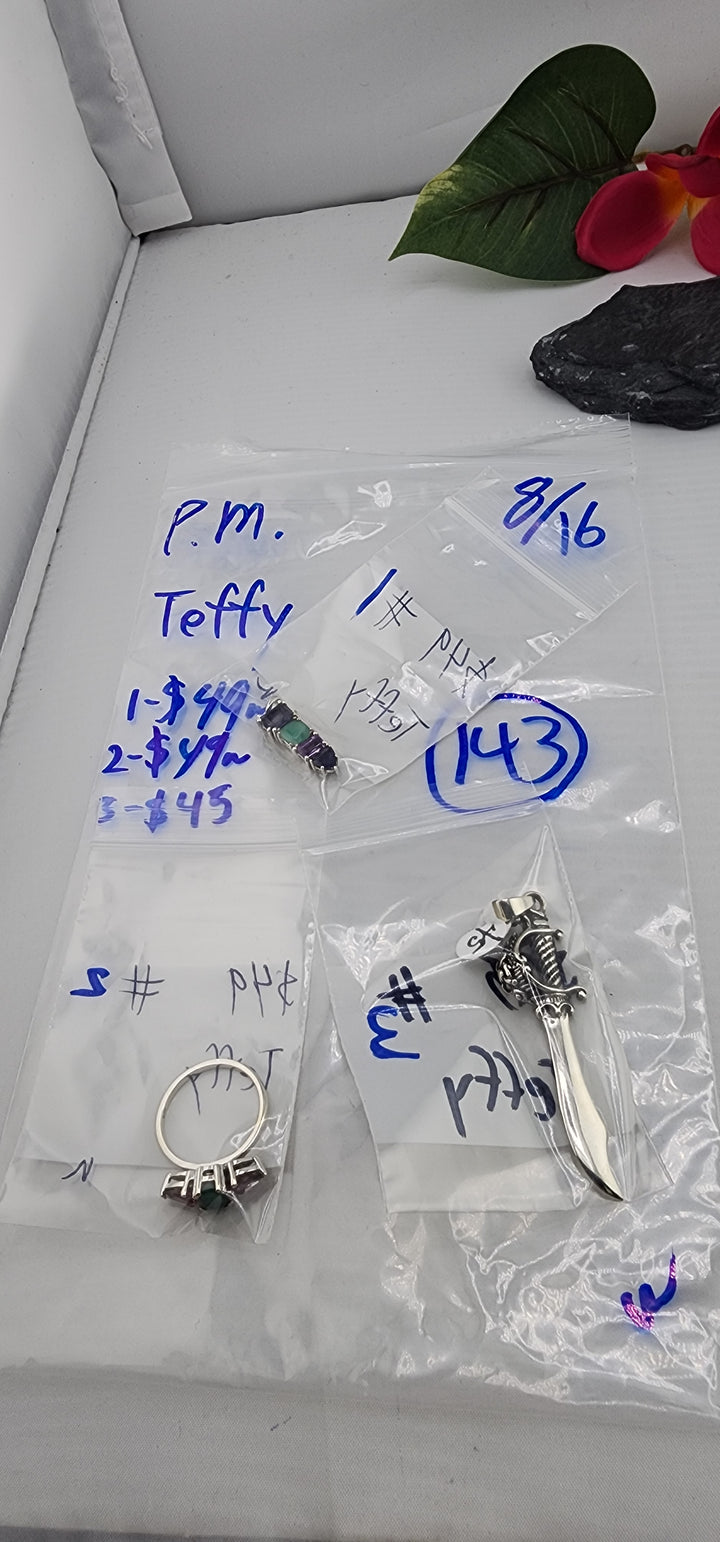 PM SHOW 48HR - RESERVED FOR: Teffy - 8/16/2025 FL tiktok Live Show - 3 Sterling Silver Items