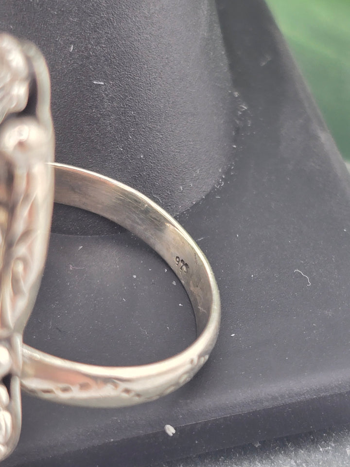 Double stone Kingman Turquoise sterling silver 925 ring size 8