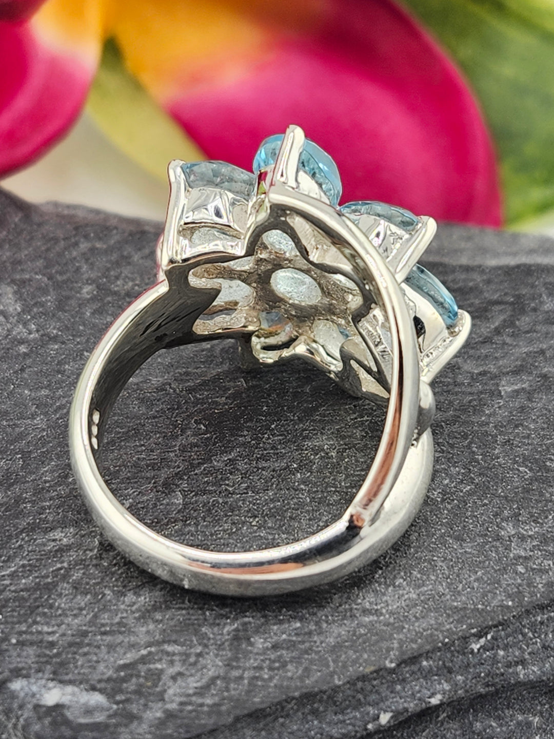 Cluster Topaz Ring Size 7