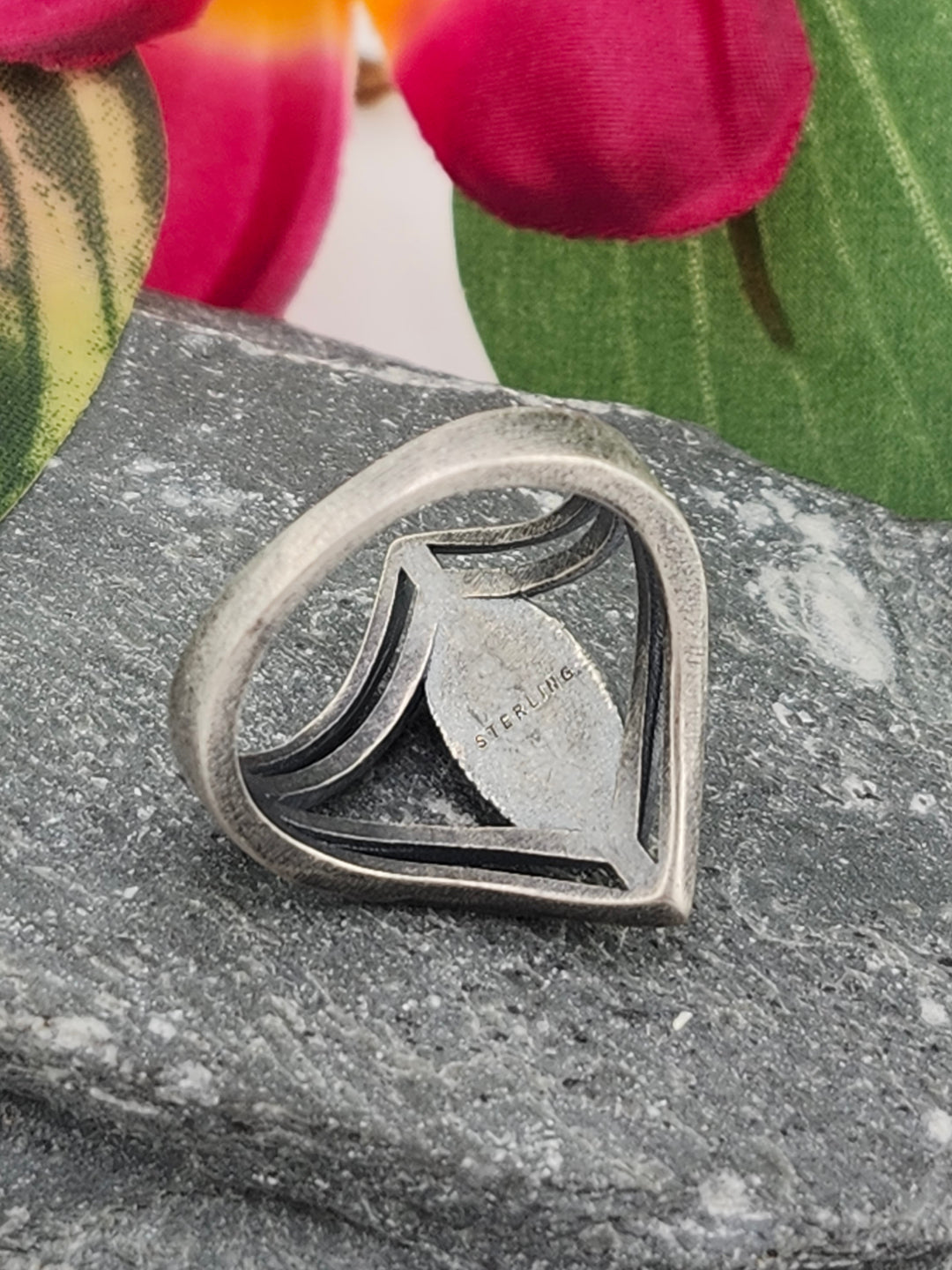 Oxidized Marquee Bumblebee Jasper Ring Size 8