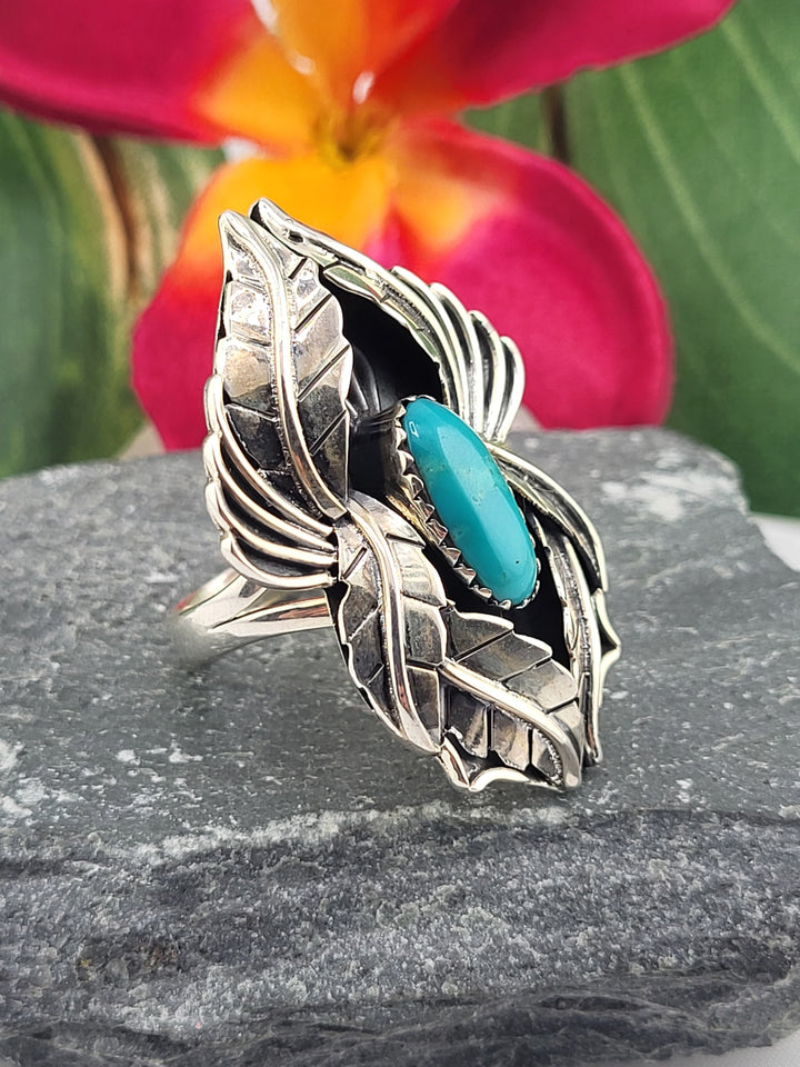 Turquoise Statement Ring Size 8.5